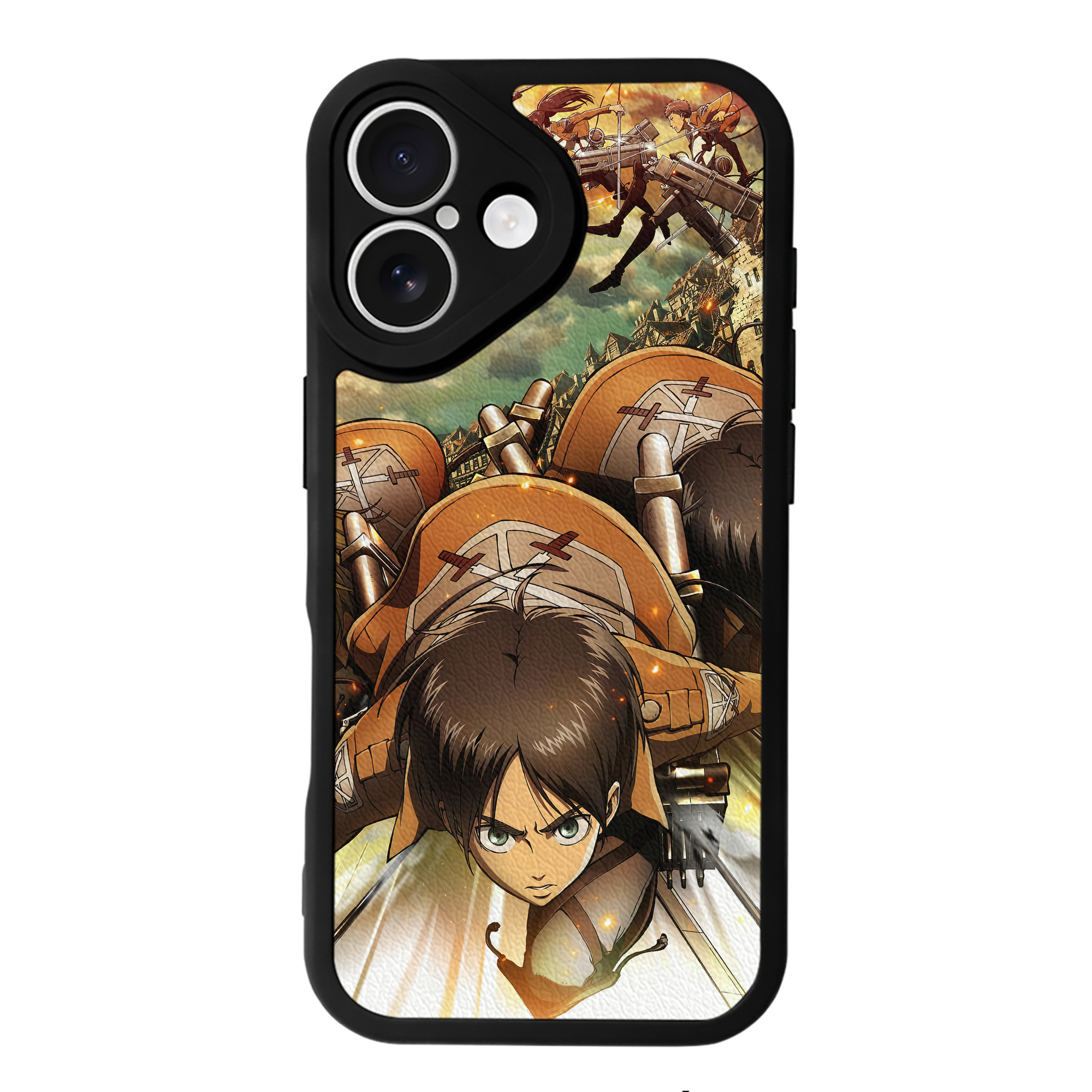 （画像用） 進撃の巨人 Attack on Titan 【iPhone 16シリーズ対応】シリコンスマホケース（レザー調） 材質：シリコン